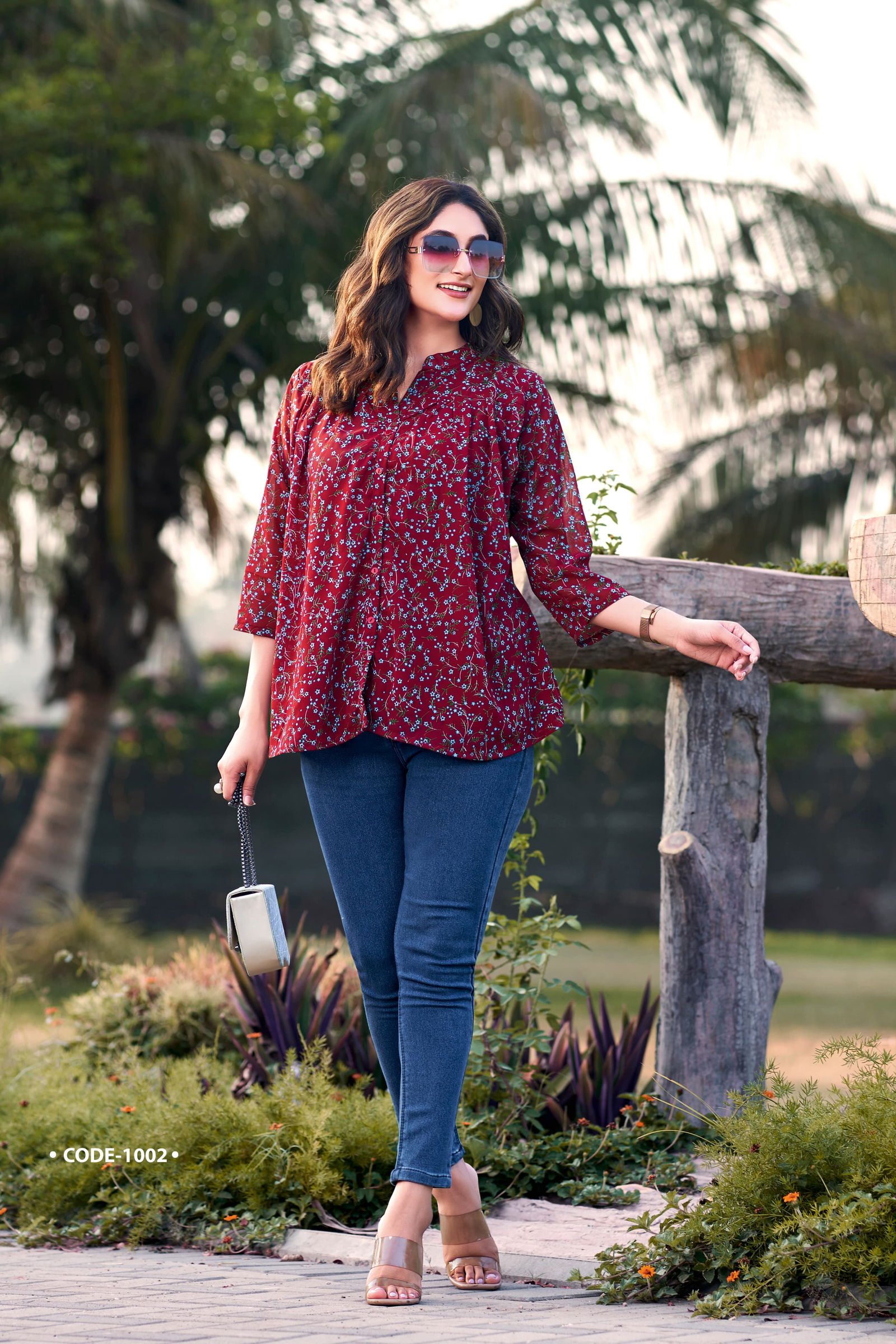 Glamour Vol 2 By Tips And Tops Fancy Printed Ladies Top Western Wholesale Price In Surat
